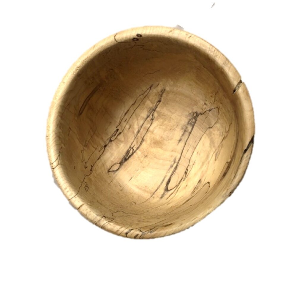 Handcrafted Wooden Salad Bowl Set with Floral Handles - Picture 7 of 11